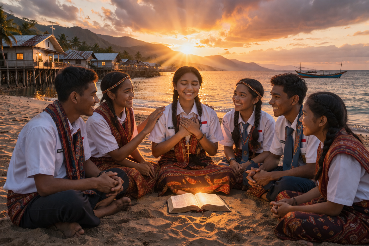 Students in Bible-focused learning activity